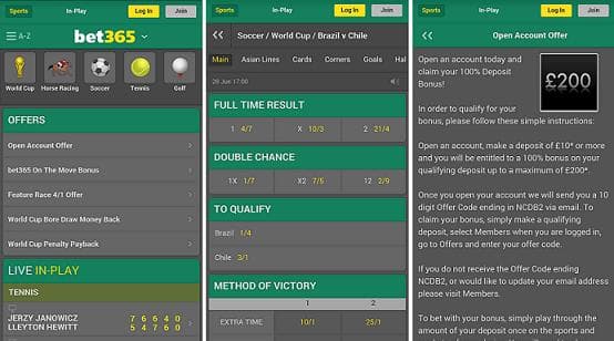 Bet365 mobile Benefits